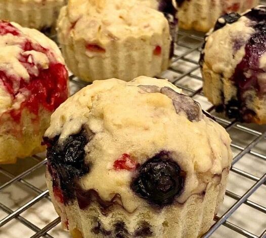 DOUBLE BERRY LEMON MUFFINS – -Two points each on Weight Watchers Green
