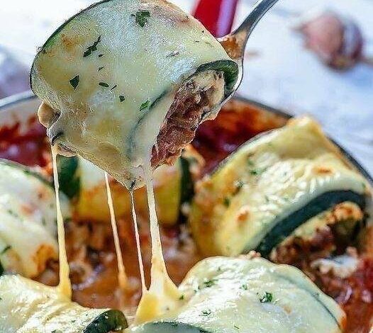 Zucchini Lasagna Roll-Ups