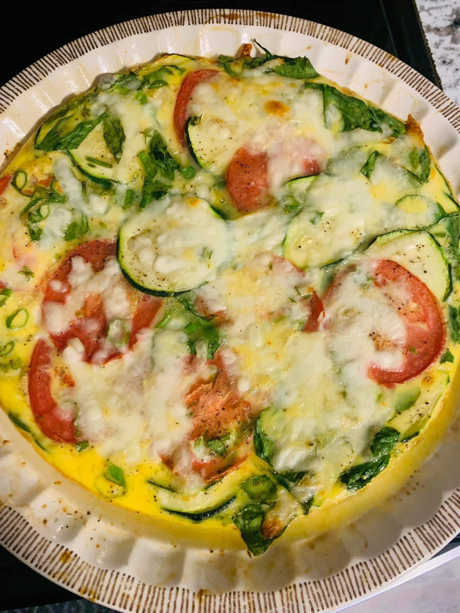 Zucchini Tomato Crustless Quiche