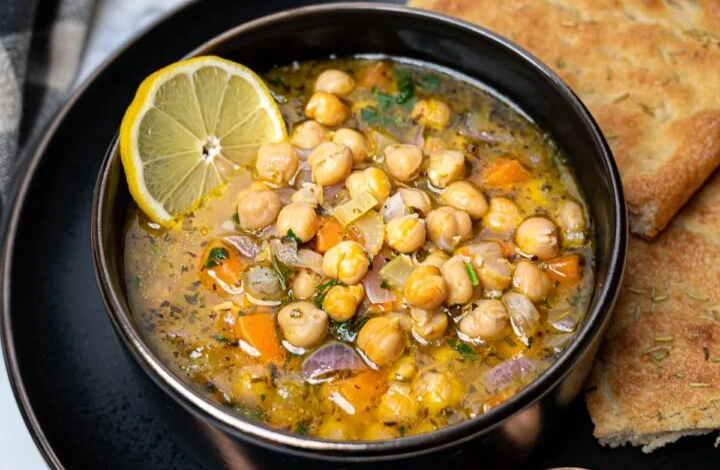 Greek Chickpea Soup with Lemon