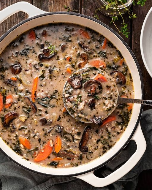 Wild Rice and Mushroom Soup