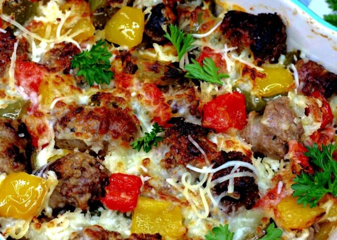 Weight Watchers Cheesy Sausage and Peppers, Italian Style: