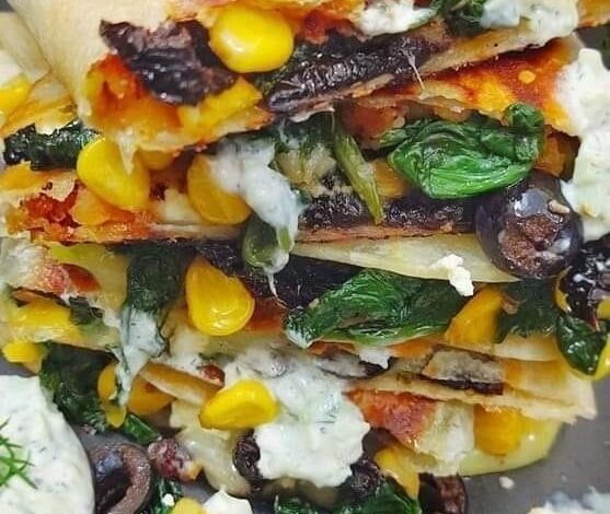 Vegan Spinach Quesadillas