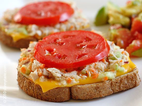 Open-Faced Tuna Melt Sandwich Recipe