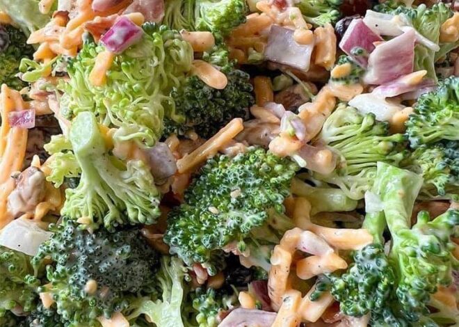 Skinny Creamy Broccoli Salad Recipe