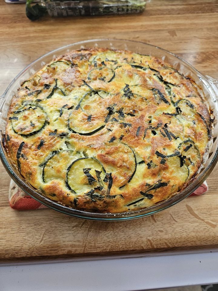 Three-Cheese Zucchini Quiche