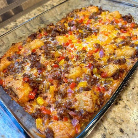 Taco fiesta bubble up casserole
