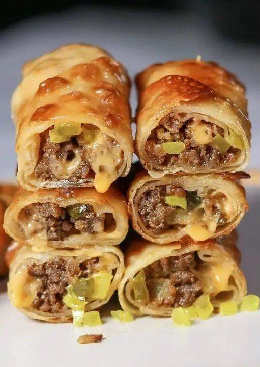 Cheeseburger Egg Rolls