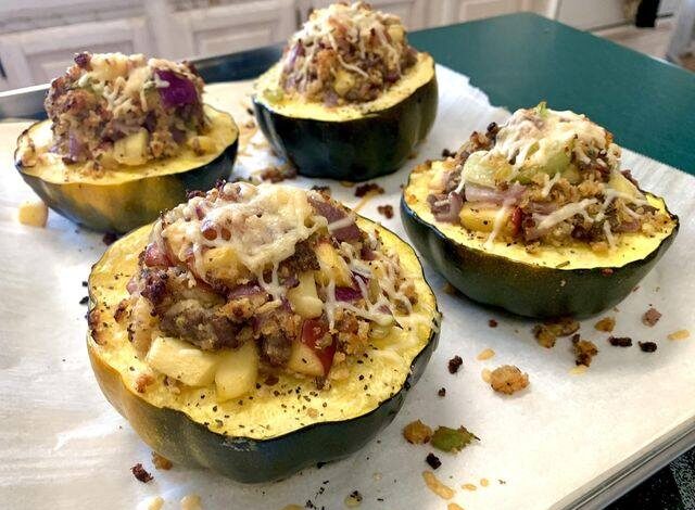 Vegan Stuffed Acorn Squash