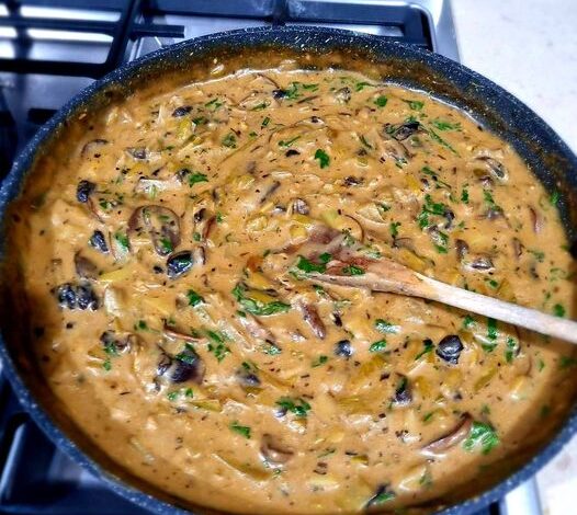 Vegan Mushroom Stroganoff