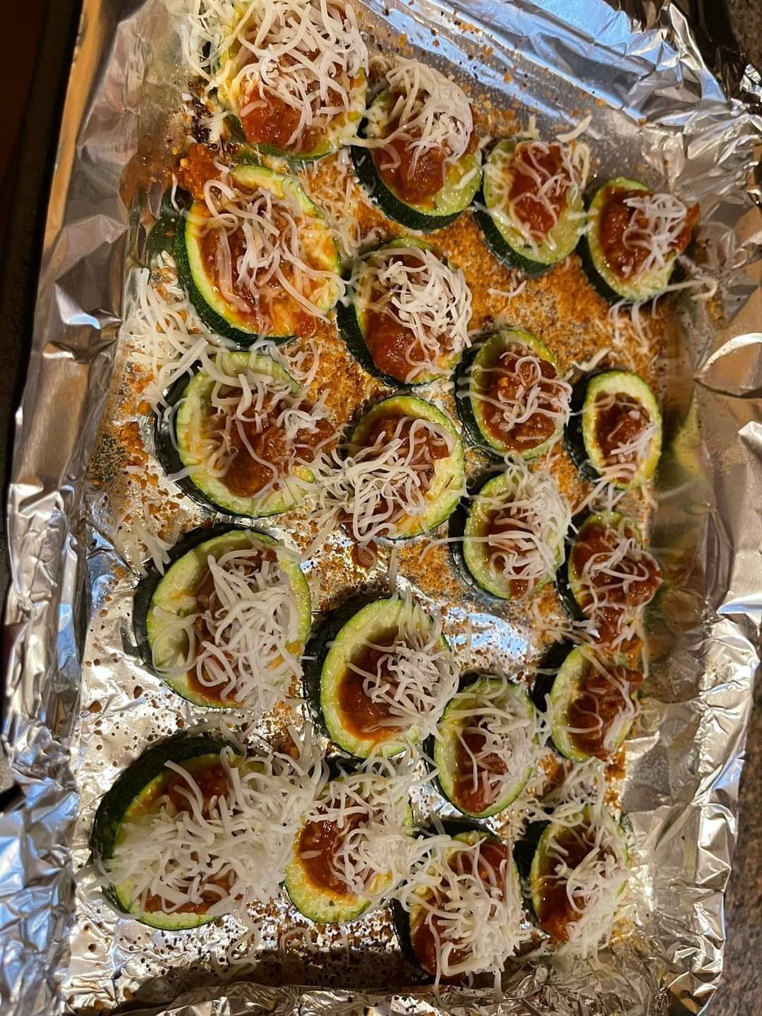 Home Made Zucchini Pizza Bites